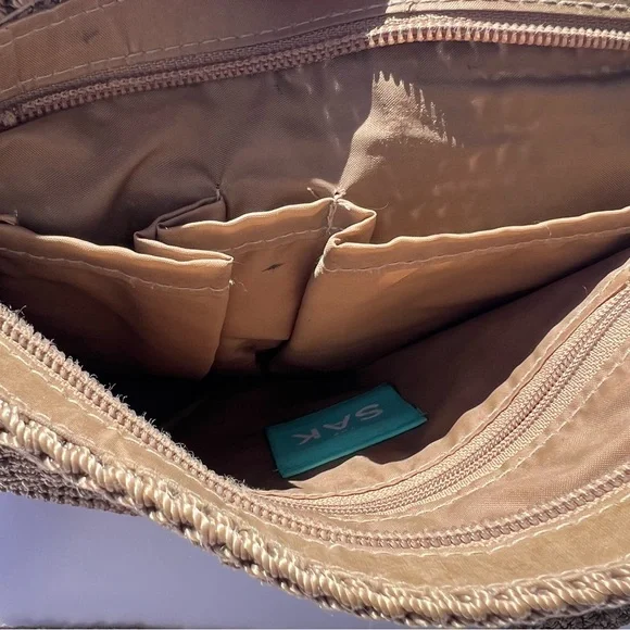 Chic Tan Woven Shoulder Bag by The Sak - Picture 7 of 8